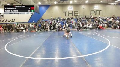 80 lbs Cons. Round 2 - Kyson Oldroyd, Sanderson Wrestling Academy vs Nixon Probst, Team Prestige Wrestling
