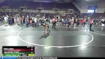 56 lbs Quarterfinal - Nico Lopez, Black Fox Wrestling Academy vs Kruizemen Myers, Colorado Outlaws Youth Wrestling