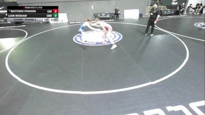 All Cadet Boys Freestyle Lower - 120 lbs Champ. Round 2 - Matthew Powers, San Juan High School Wrestling vs Liam Reddam, Chico High School Wrestling