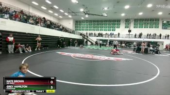 144 lbs Cons. Semi - Nate Brown, Big Piney vs Grey Hamilton, Evanston