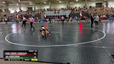 60 lbs Cons. Round 1 - Jed Nordstrom, McMinn Tribe Wrestling Club vs Cash `Money` Gonzalez, Clinton Dragon Youth Wrestling
