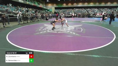 132 lbs Consi Of 32 #1 - Nehemiah Quintana, Grandview vs Andrew Benavidez, Bonita