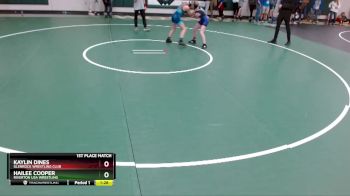 100 lbs 1st Place Match - Kaylin Dines, Glenrock Wrestling Club vs Hailee Cooper, Riverton USA Wrestling