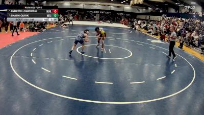 141 lbs Quarterfinal - Andrew Loniewski, Muhlenberg vs Shaun Quirk, Messiah