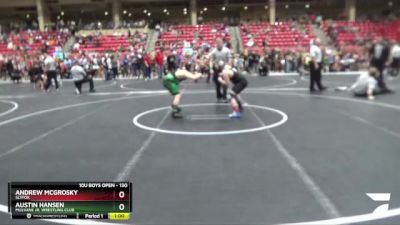 130 lbs Cons. Round 1 - Andrew McGrosky, SlyFox vs Austin Hansen, Mulvane Jr. Wrestling Club