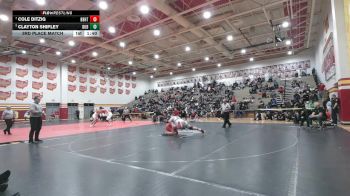 285 lbs 3rd Place Match - Cole Ditzig, Brecksville-Broadview Hts. vs Clayton Shipley, Dublin Coffman