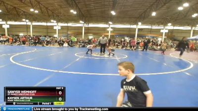 49A Quarterfinal - Sawyer Wemhoff, St. Maries Wrestling Club vs Kaysen Arthur, Hawk Wrestling Club