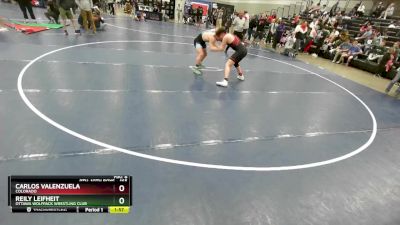 165 lbs Champ. Round 2 - Reily Leifheit, Ottawa Wolfpack Wrestling Club vs Carlos Valenzuela, Colorado