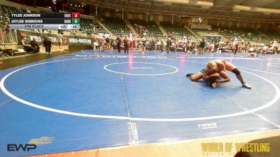 150 lbs 5th Place - Tylee Johnson, Checotah Matcats vs Jaylee Simmons, Harrah Little League Wrestling