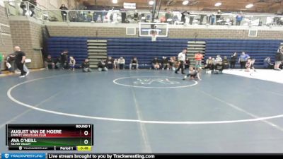 37 lbs Round 1 - August Van De Moere, Emmett Wrestling Club vs Ava O`Neill, Silver Valley