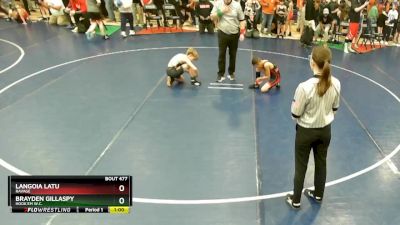 80 lbs Champ. Round 1 - Langoia Latu, Ravage vs Brayden Gillaspy, Hook`em W.C.