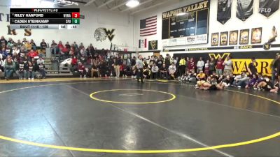 138 lbs Semifinal - Caden Steinkamp, Center Point-Urbana vs Riley Hanford, West Marshall