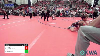 55 lbs Quarterfinal - Joey Jabben, Caney Valley Wrestling vs Elijah Kroll, Raw Wrestling Club