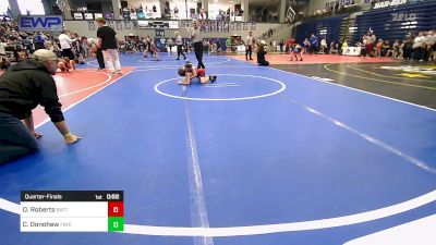 60 lbs Quarterfinal - Oliver Roberts, Battlefield Wrestling Club vs Chandler Donohew, Fayetteville Wild Hog Wrestling