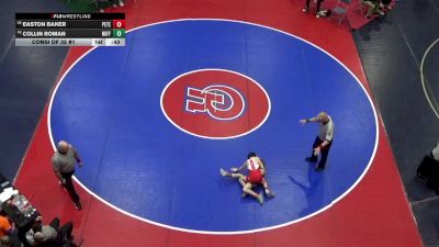 96 lbs Consi Of 32 #1 - Easton Baker, Peters Twp vs Collin Roman, Mifflinburg