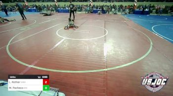 58 lbs Round Of 32 - Linkin Rother, Cashion Youth Wrestling vs Mia Pacheco, OKC Saints Wrestling