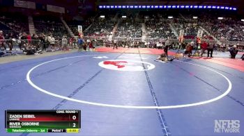 4A-132 lbs Cons. Round 1 - Zaden Seibel, Laramie vs River Osborne, Sheridan