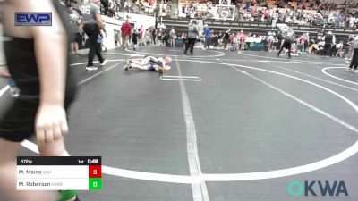 67 lbs Quarterfinal - Mikael Maine, Lexington Wrestling Club vs MaraMay Roberson, Harrah Little League Wrestling