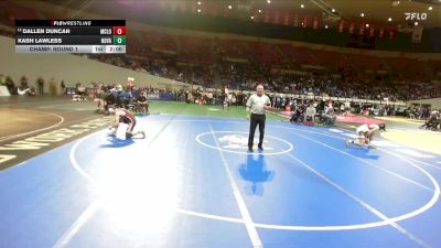 3A Boys 138 lbs Champ. Round 1 - Dallen Duncan, McLoughlin Boys vs Kash Lawless, North Valley Boys