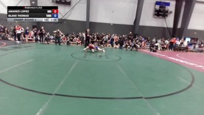 14U Boys Festival FS FS - 126 lbs Champ. Round 2 - Amadeo Lopez, Whatcom Wrestling Academy vs Blake Thomas, Thunder Mountain Wrestling Club