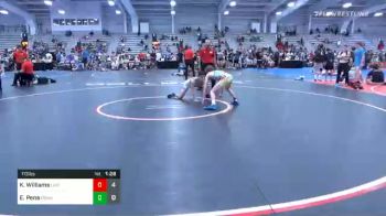 113 lbs Prelims - Kaedyn Williams, LAW White vs Evan Pena, Backyard Boyz Wrestling Club