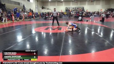 95 lbs Champ. Round 1 - Kaesen Ramstorf, Pursuit Wrestling Minnesota vs Colton Baka, Mankato Mustangs