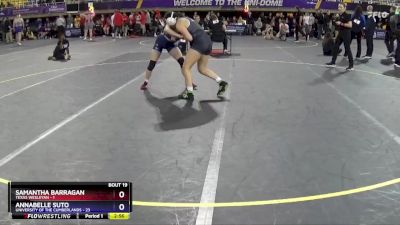 138 lbs 2nd Wrestleback (16 Team) - Annabelle Suto, University Of The Cumberlands vs Samantha Barragan, Texas Wesleyan