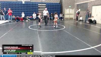 46/50 5th Place Match - Connor Barajas, Mountain Man Wrestling Club vs Arthur Shenk, Homedale Wrestling
