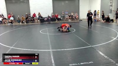 106 lbs Quarters & 1st Wb (16 Team) - Takoda Parker, Virginia vs Jacob Dominguez, California