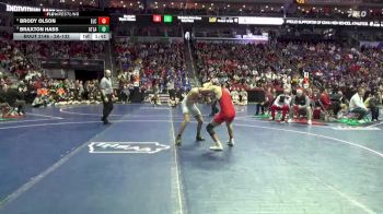 2A-132 lbs Champ. Round 2 - Brody Olson, Estherville Lincoln Central vs Braxton Hass, Atlantic