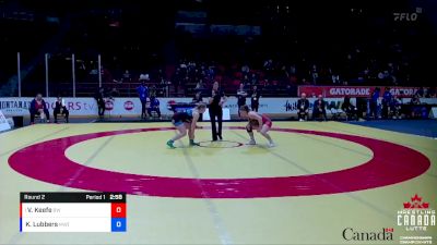 68kg Round 2 - Vanessa Keefe, Brock WC vs Kylee Lubbers, Matmen WC (Kitchener)