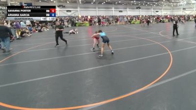 125 lbs Quarterfinal - Savanna Porter, Unattached vs Arianna Garcia, Unattached