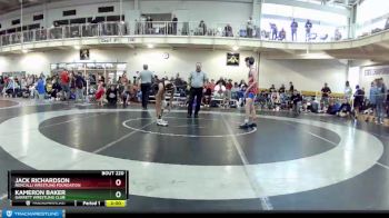 120 lbs Champ. Round 2 - Jack Richardson, Roncalli Wrestling Foundation vs Kameron Baker, Garrett Wrestling Club