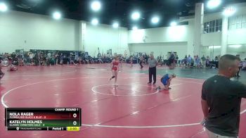 100 lbs Champ Round 1 (16 Team) - Katelyn Holmes, Illinois Cornstars Gold vs Nola Rager, Florida Red Black & Blue