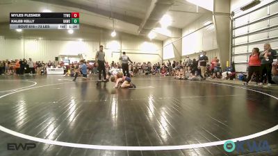 73 lbs Quarterfinal - Myles Flesner, Team Tulsa Wrestling Club vs Kaleb Kelly, Broken Arrow Wrestling Club