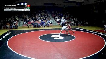 121 lbs 1st Place Match - Gage Bradley, Burgettstown Hs vs Kayden Braun, Freedom Area Hs
