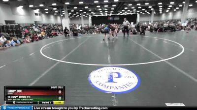 190 lbs Quarterfinal - Sunny Robles, Arizona Girls Wrestling vs Libby Dix, Iowa