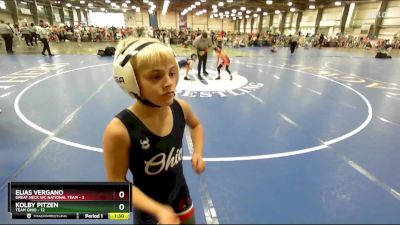 60 lbs Rd# 8- 12:30pm Saturday Final Pool - Elias Vergano, Great Neck WC National Team vs Kolby Pitzen, Team Ohio