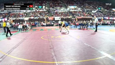 A - 126 lbs Semifinal - Haydan Frieboes, Custer Co. (Miles City) vs Brody Ketterling, Lockwood (Billings)