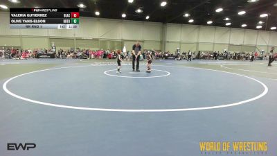 40 lbs Rr Rnd 1 - Valeria Gutierrez, Black Widows K-6 vs Olive Yang-Elson, Untouchables Girls Teal