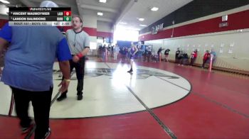 Boys 122 lbs Quarterfinal - Landon Salindong, Durham Boys vs Vincent Maumoynier, Lassen Boys