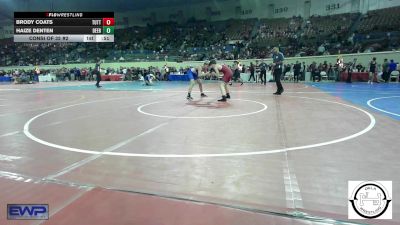 128 lbs Consi Of 32 #2 - Brody Coats, Tuttle vs Haize Denten, Deer Creek Wrestling