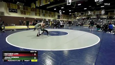 150 lbs Champ. Round 3 - Matthew Luna, Saint Francis vs Josiah Moreira, Brea Olinda