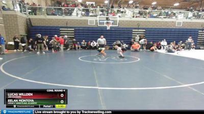 75 lbs Cons. Round 4 - Lucas Willden, 208 Badgers vs Eelan Montoya, Legacy Wrestling Academy