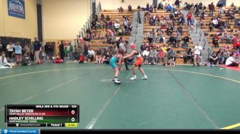 100 lbs Round 3 - Hadley Schilling, Northwestern Tigers vs Tayah Beyer, Team Valley Wrestling Club