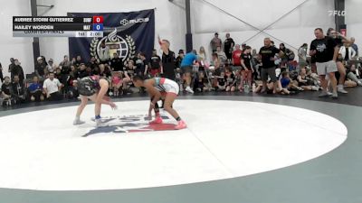 56 kg Quarterfinal - Aubree Storm Gutierrez, Surfside Girls - W vs Hailey Worden, Mat Demon - W