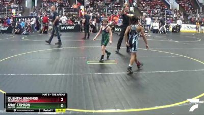 64 lbs Cons. Round 3 - Quentin Jennings, Silverback Academy vs Shay Stimson, Lapeer Lightning WC