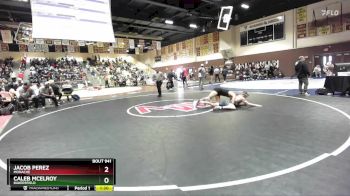 132 lbs Quarterfinal - Jacob Perez, Monache vs Caleb Mcelroy, Bakersfield