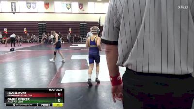 J-15 lbs Quarterfinal - Gable Riniker, Jesup Mat Club vs Nash Meyer, Oelwein Wrestling Club