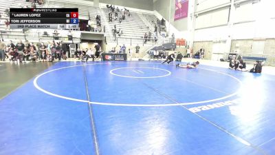 12U Girls - 94 lbs 3rd Place Match - Lauren Lopez, CA vs Tori Jefferson, MI